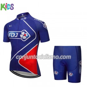 Conjunto Maillot + Culotte Corto 2018 FDJ N002